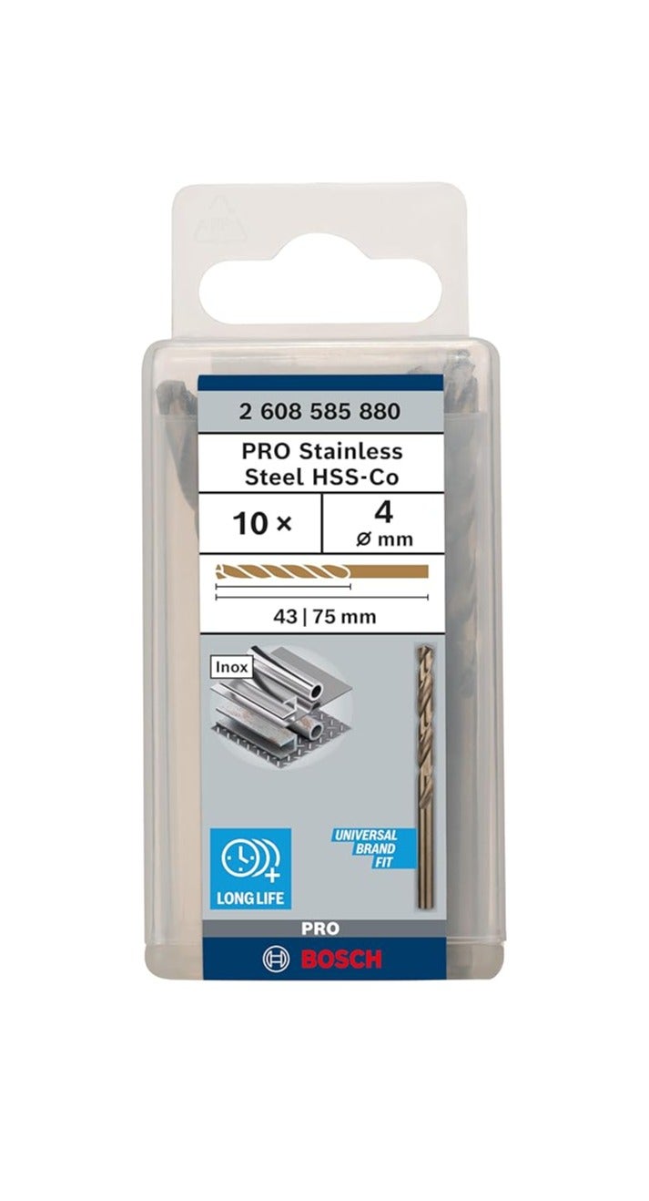 بوش علبة بنط كوبلت BOSCH – 10 قطع للتخريم في الأستانلس 4 مم | دقة ومتانة عالية - Image 3